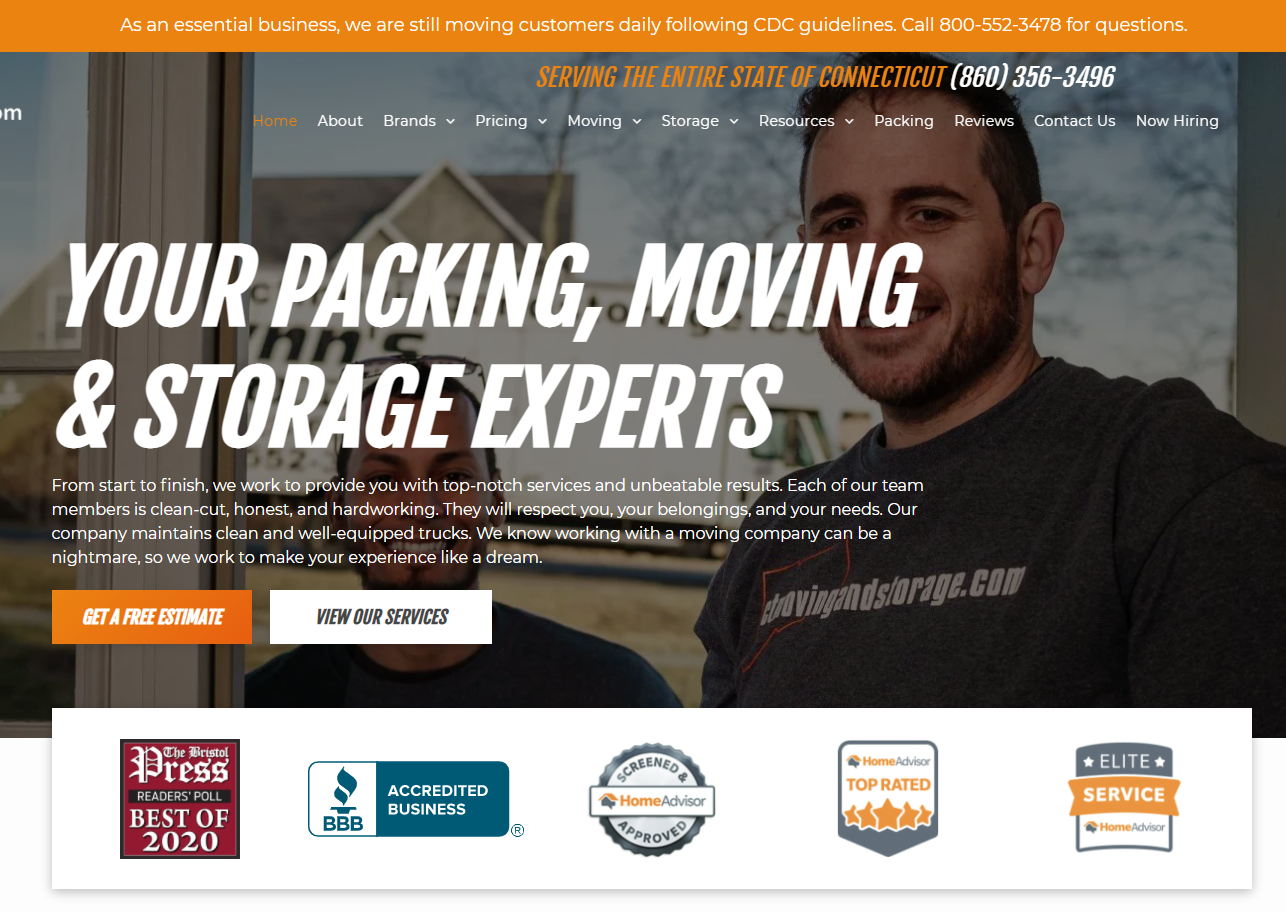 CT Moving and Storage Home Page