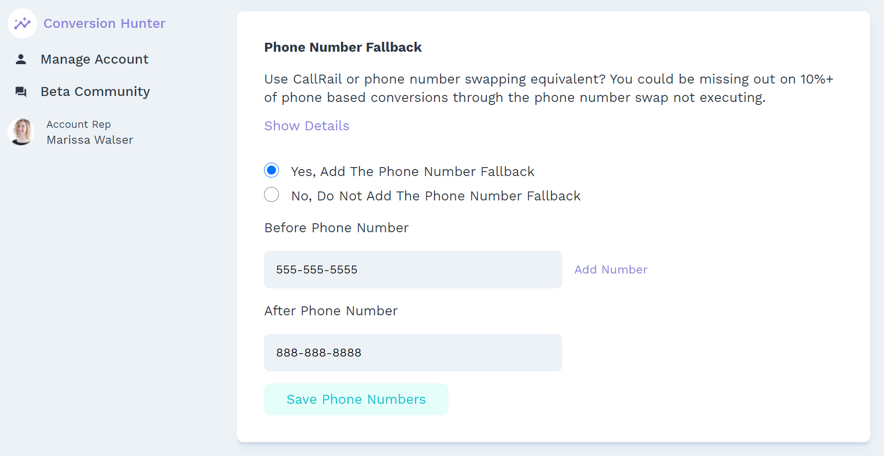 phone number swap in easy landing