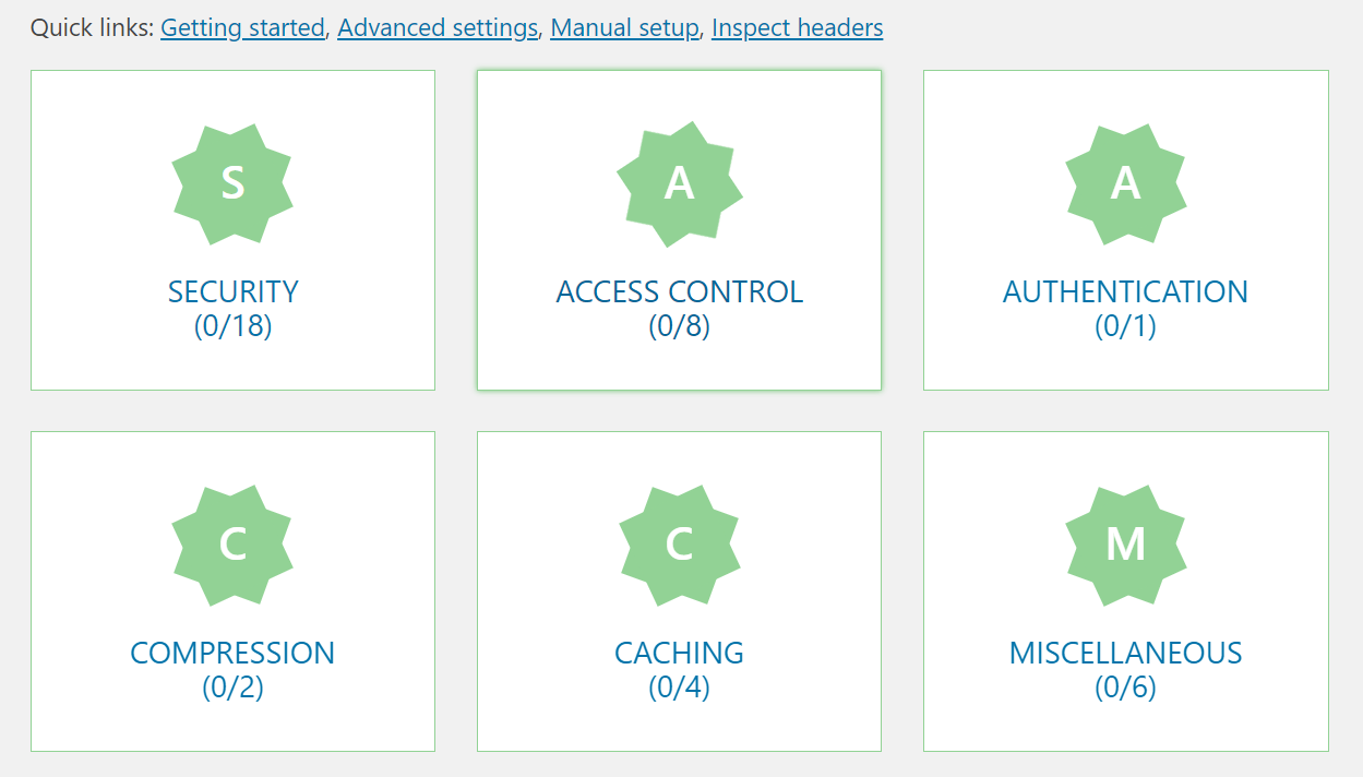 access control header settings